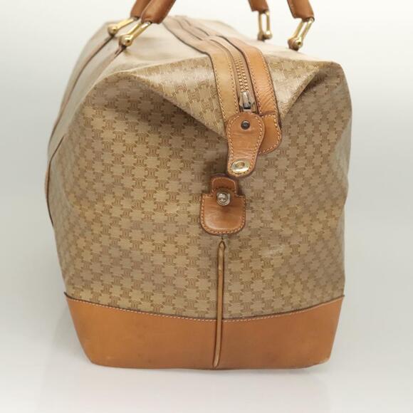 CELINE Macadam Canvas Boston Bag Pvc Brown Gold - Picture 5 of 12
